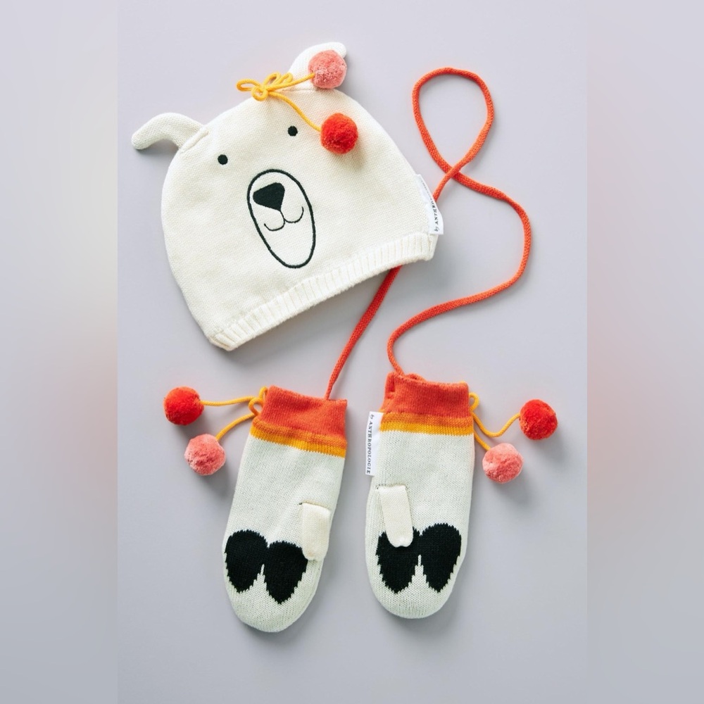 New🌟Anthropologie Teddy Bear Toddler Mittens